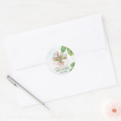 Oerwoud Greenery Baby shower Ronde Sticker (Envelop)
