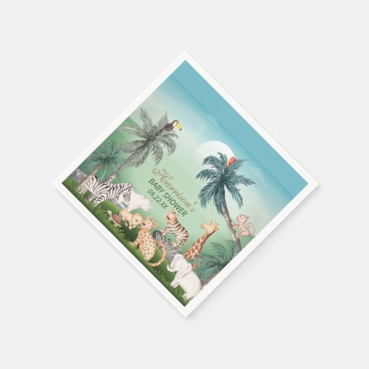 Oerwoud Greenery Baby shower Servet (Hoek)