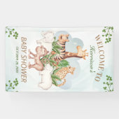 Oerwoud Greenery Baby shower Spandoek (Horizontaal)