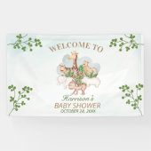 Oerwoud Greenery Baby shower Spandoek (Horizontaal)