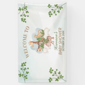 Oerwoud Greenery Baby shower Spandoek (Verticaal)
