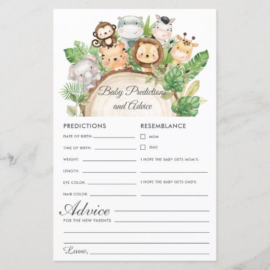 Oerwoud Greenery Baby Voorspellingen & Advice Show (Voorkant)