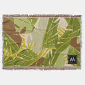 Oerwoud Greenery Safari Leaf Tropical Hand Drawn Deken (Voorkant)