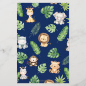 Oerwoud Greenery Well Wwish for Baby shower Kaart (Achterkant)