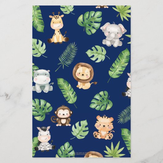 Oerwoud Greenery Well Wwish for Baby shower Kaart (Achterkant)