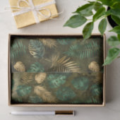 Oerwoud Groen gele tropische palmbladeren Tissuepapier (Geschenk)