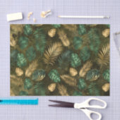 Oerwoud Groen gele tropische palmbladeren Tissuepapier (Craft)