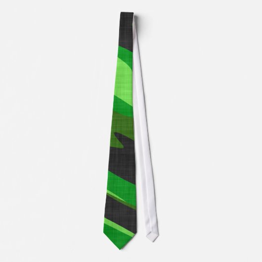 oerwoud - groen leger camouflage textureerde stropdas (Voorkant)