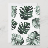Oerwoud Groen Monstera Tropisch Verjaardagsfeest Kaart (Achterkant)