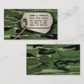 Oerwoud Groene Camo Dog Tags Visitekaartje (Voorkant / Achterkant)