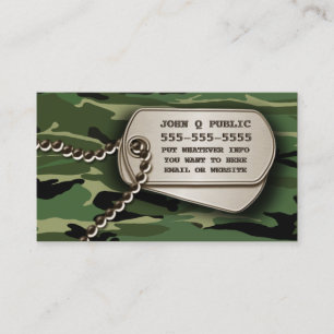 Oerwoud Groene Camo Dog Tags Visitekaartje