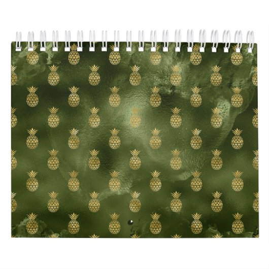 Oerwoud Groene Gele anananas Tropische Fruit Kalender (Hoes)