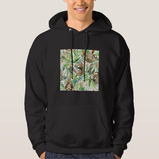 Oerwoud groet groen hoodie (Voorkant)