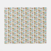 Oerwoud Gym Exercising Animals Fleece Deken (Voorkant (Horizontaal))