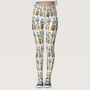 Oerwoud Gym Exercising Animals Leggings