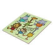 Oerwoud Gym Exercising Animals Tegeltje (Zijkant)