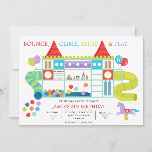 Oerwoud Gym Indoor Verjaardagsfeestuitnodiging Kaart (Voorkant)