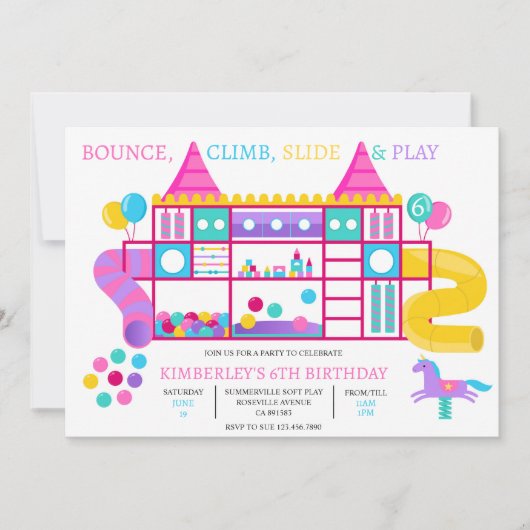 Oerwoud Gym Verjaardagsfeestuitnodiging Kaart (Voorkant)