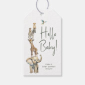 Oerwoud Hallo Safari Baby Baby shower Dank u Cadeaulabel (Voorkant)