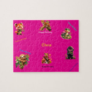 Oerwoud "Happy Birthday" Legpuzzel