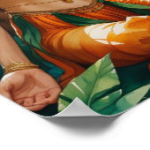 Oerwoud Harmony: Bengaalse tijger en Boho Muse Poster (Hoek)