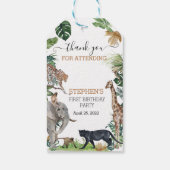 Oerwoud Hartelijk dank Wild One Birthday Black Pan Cadeaulabel (Achterkant)