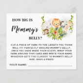 Oerwoud Hoe groot is Moms Belly Baby shower Game K Flyer (Voorkant)