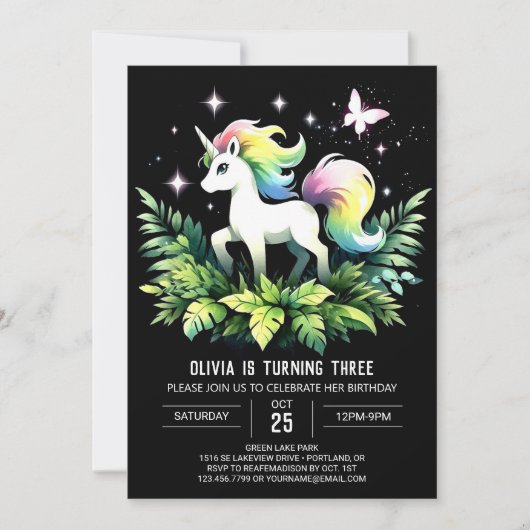 Oerwoud Horse Birthday Kaart (Voorkant)