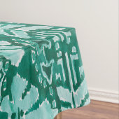 OERWOUD IKAT Hawaiian Green Tribal Tropical Tafelkleed (Voorbeeld)