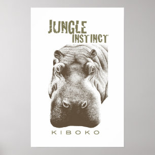 Oerwoud Instinct™_Kiboko_2-toon bruin Poster