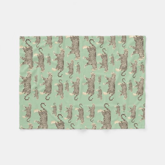 Oerwoud Jaguar Animal Pattern Fleece Deken (Voorkant (Horizontaal))