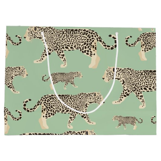 Oerwoud Jaguar Animal Pattern Groot Cadeauzakje (Achterkant)