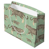 Oerwoud Jaguar Animal Pattern Groot Cadeauzakje (Achterkant Gekanteld)