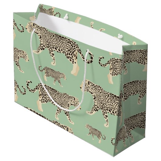Oerwoud Jaguar Animal Pattern Groot Cadeauzakje (Achterkant Gekanteld)