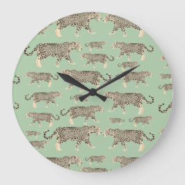 Oerwoud Jaguar Animal Pattern Grote Klok