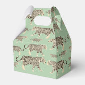 Oerwoud Jaguar Animal Pattern Initiaal Monogram Bedankdoosjes (Achterkant)