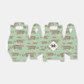 Oerwoud Jaguar Animal Pattern Initiaal Monogram Bedankdoosjes (Uitgevouwen)