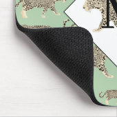 Oerwoud Jaguar Animal Pattern Initiaal Monogram Muismat (Hoek)