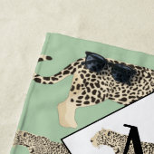 Oerwoud Jaguar Animal Pattern Initiaal Monogram Strandlaken (In situ)