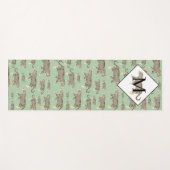 Oerwoud Jaguar Animal Pattern Initiaal Monogram Yogamat (Voorkant (horizontaal))