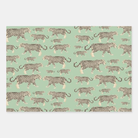 Oerwoud Jaguar Animal Pattern Inpakpapier Vel (Voorkant)