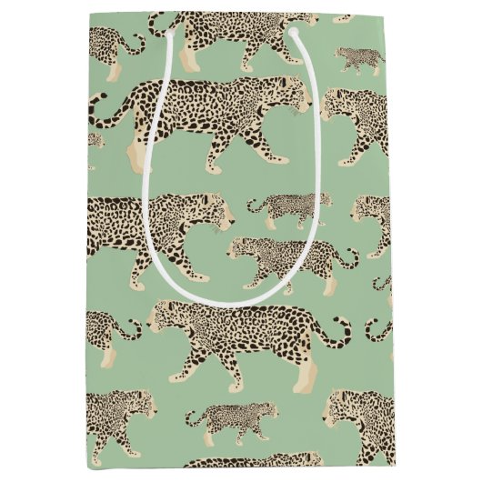 Oerwoud Jaguar Animal Pattern Medium Cadeauzakje (Voorkant)