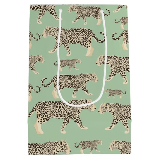 Oerwoud Jaguar Animal Pattern Medium Cadeauzakje (Achterkant)