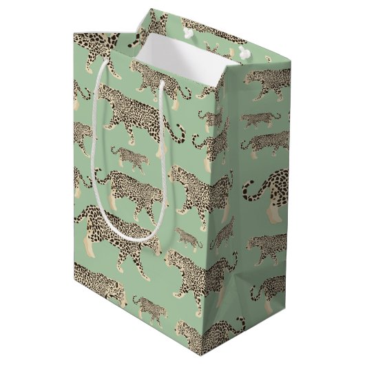 Oerwoud Jaguar Animal Pattern Medium Cadeauzakje (Achterkant Gekanteld)