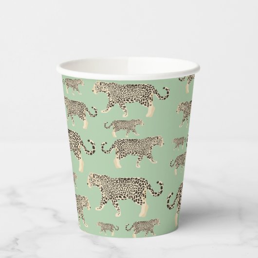 Oerwoud Jaguar Animal Pattern Papieren Bekers (Links)