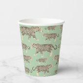 Oerwoud Jaguar Animal Pattern Papieren Bekers (Voorkant)