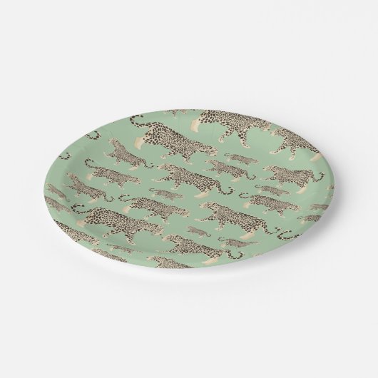 Oerwoud Jaguar Animal Pattern Papieren Bordje (Gekanteld)