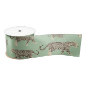Oerwoud Jaguar Animal Pattern Satijnen Lint (Spoel)