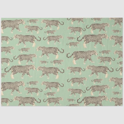 Oerwoud Jaguar Animal Pattern Tissuepapier (Voorkant)