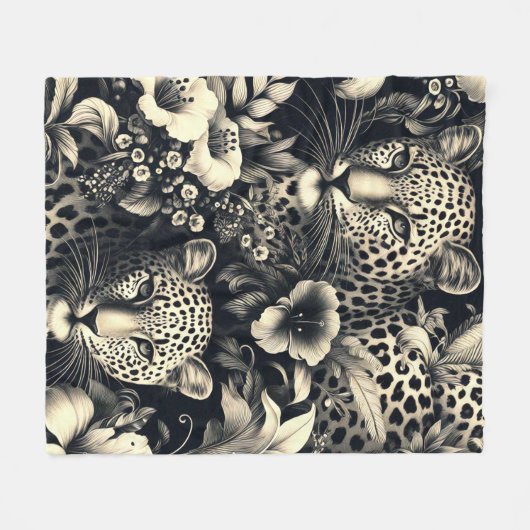  Oerwoud Jaguar Fleece Deken (Voorkant (Horizontaal))